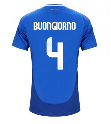 Italia Alessandro Buongiorno #4 Primera Equipación Eurocopa 2024 Manga Corta